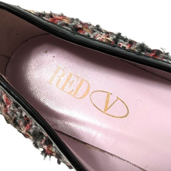 RED VALENTINO GARAVANI Tweed Bow Ballet Flats 38 - Picture 10 of 11